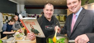 Simon  from Jamie Oliver’s Ministry of Food Circus-of-Food-chef-demo-cookery-theatre-Leeds-food-Festival-yorkshire